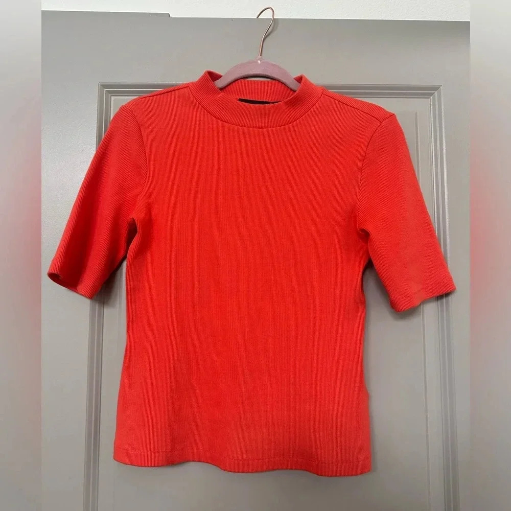 Maeve Ribbed Mock Neck Top - Picture 5 of 5